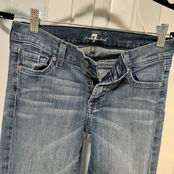 7FOR ALL MANKIND WOMEN JEANS BOOT CUT SZ W 25 STRETCH - Picture 2 of 5